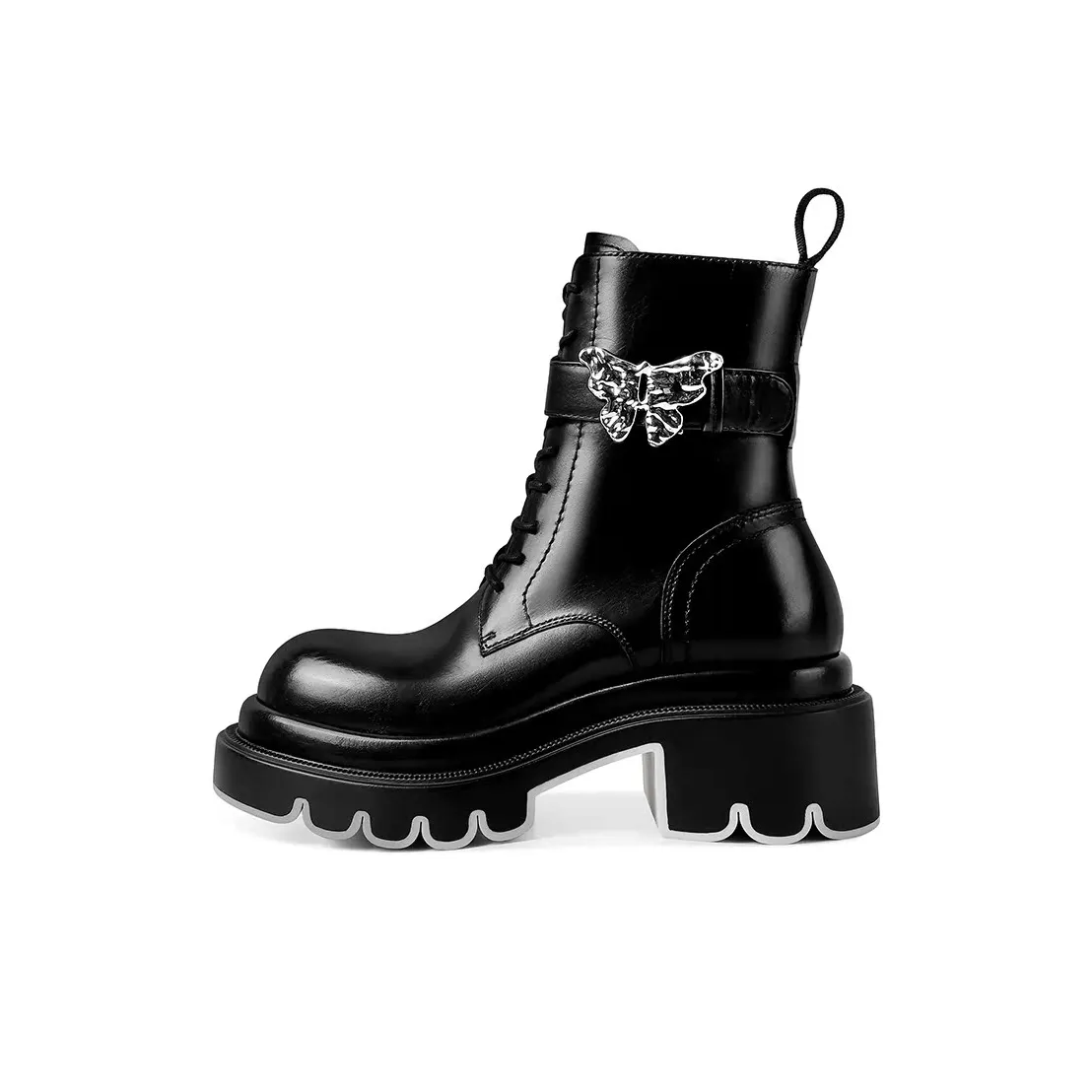 HAOYASENNU Martin Boots Sweet Black Women's