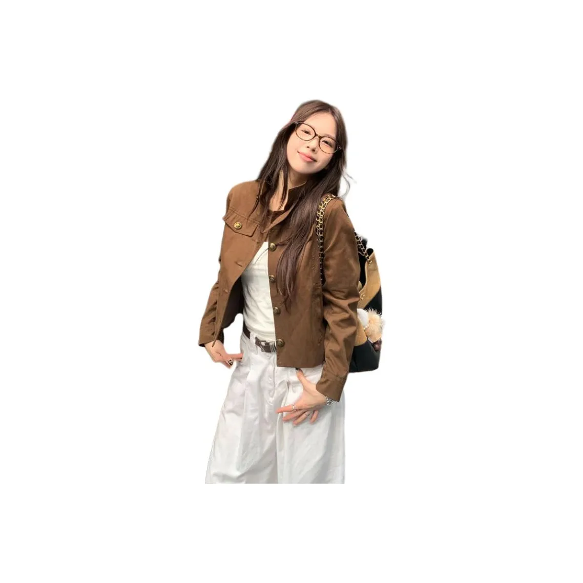 ZVJH Коричневый Женский Куртки