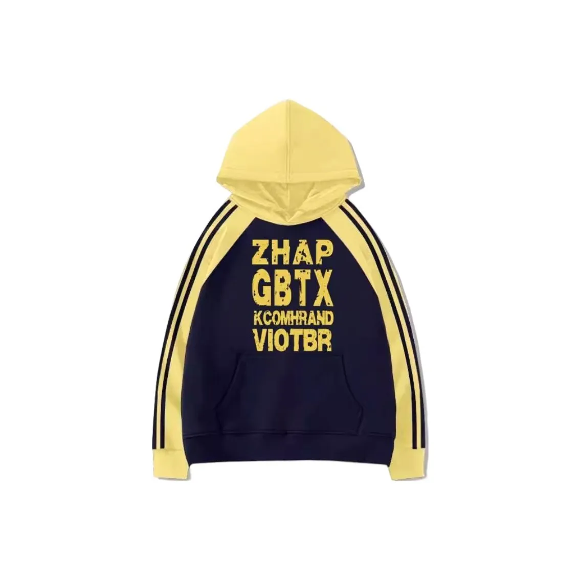 ZVJH Желтый и Темно-Синий Женские Свитшоты