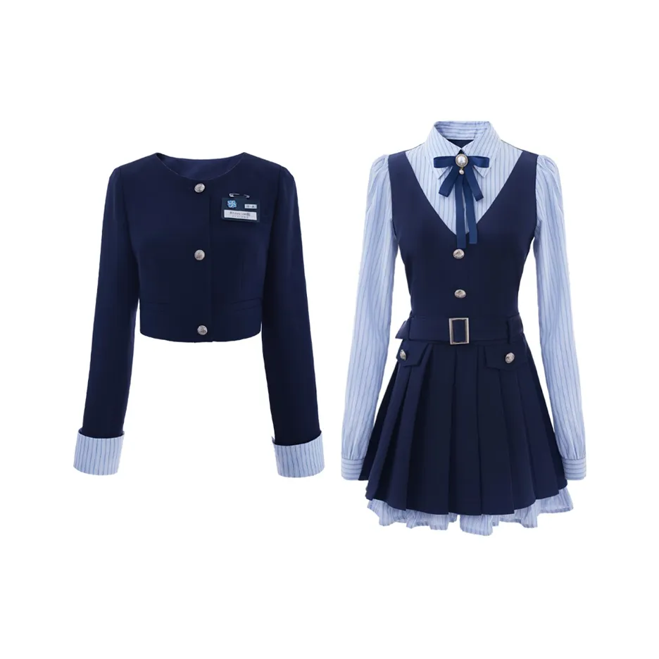 ETSE Пальто + Платье JK Одежда Sets Женская Униформа