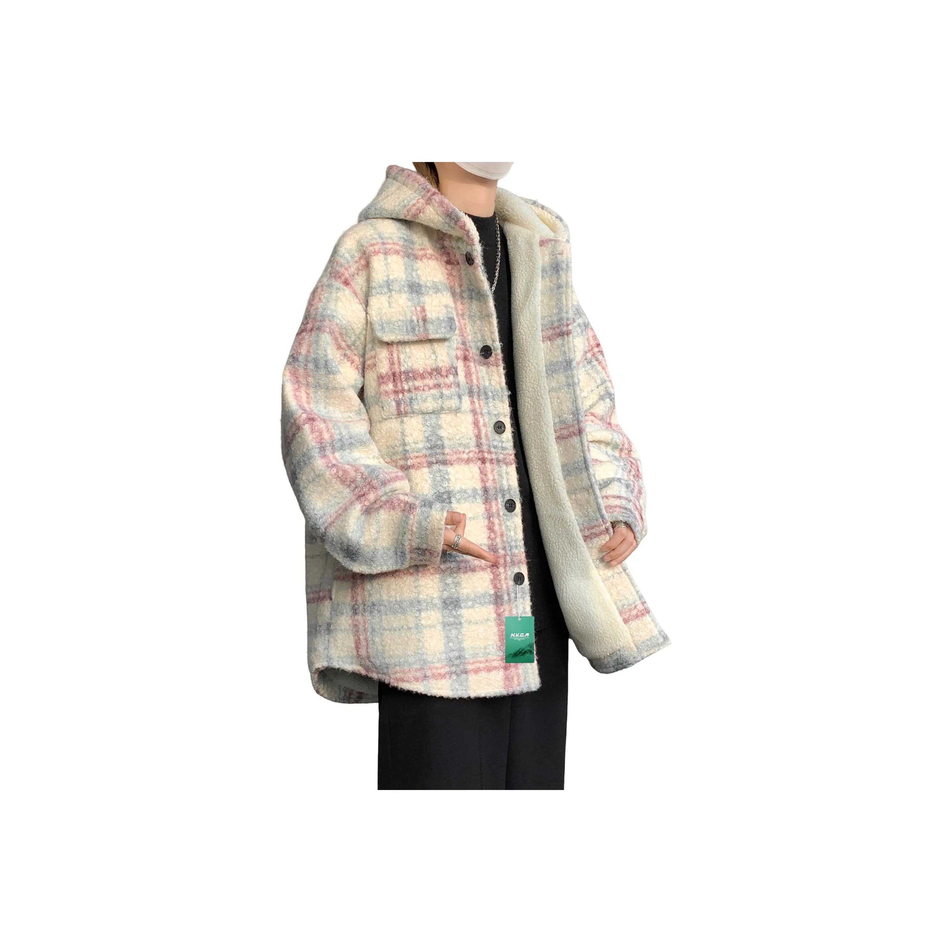 H.V.G.A Velvet Feel Coat Unisex H.V.G.A Вельвет Feel Пальто Унисекс