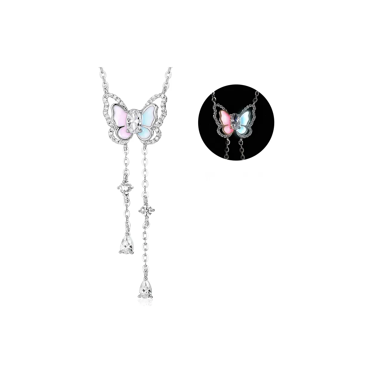 KADER Shimmering Butterfly Dance Series Necklaces Women's