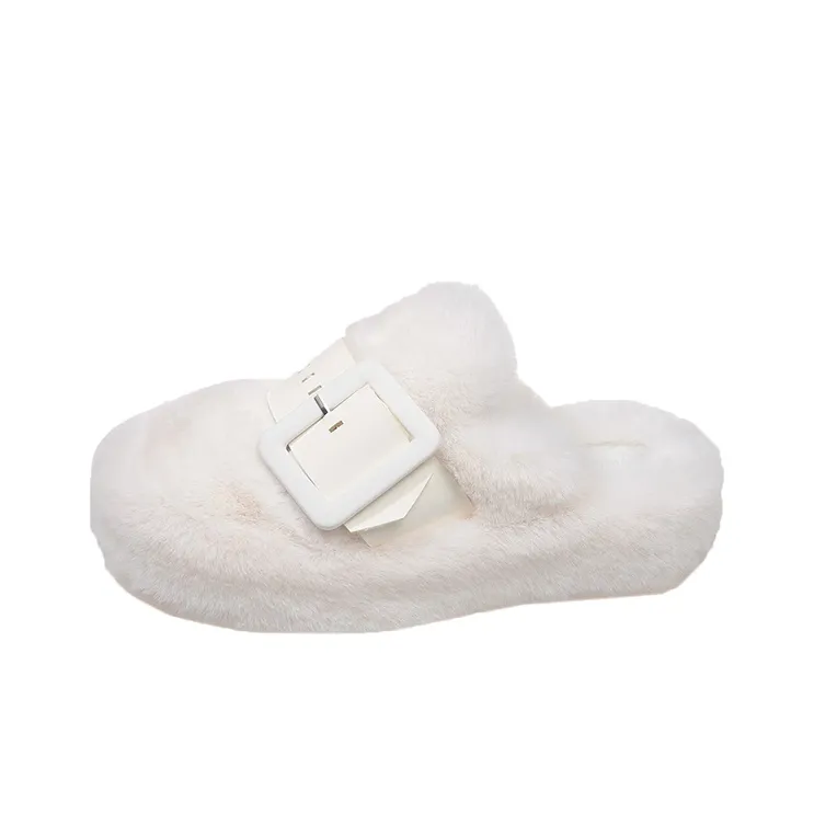 WUJI Резиновая подошва платформа флис тапочки женские