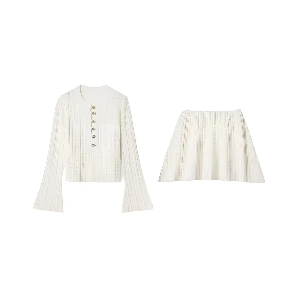 ACJL Cut Out Топ Юбка*1 Оутфит для повседневной носки Женские