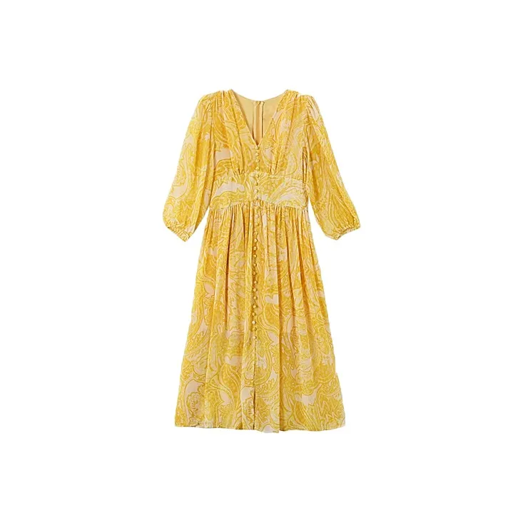 COVT Длинное платье с длинными рукавами женское