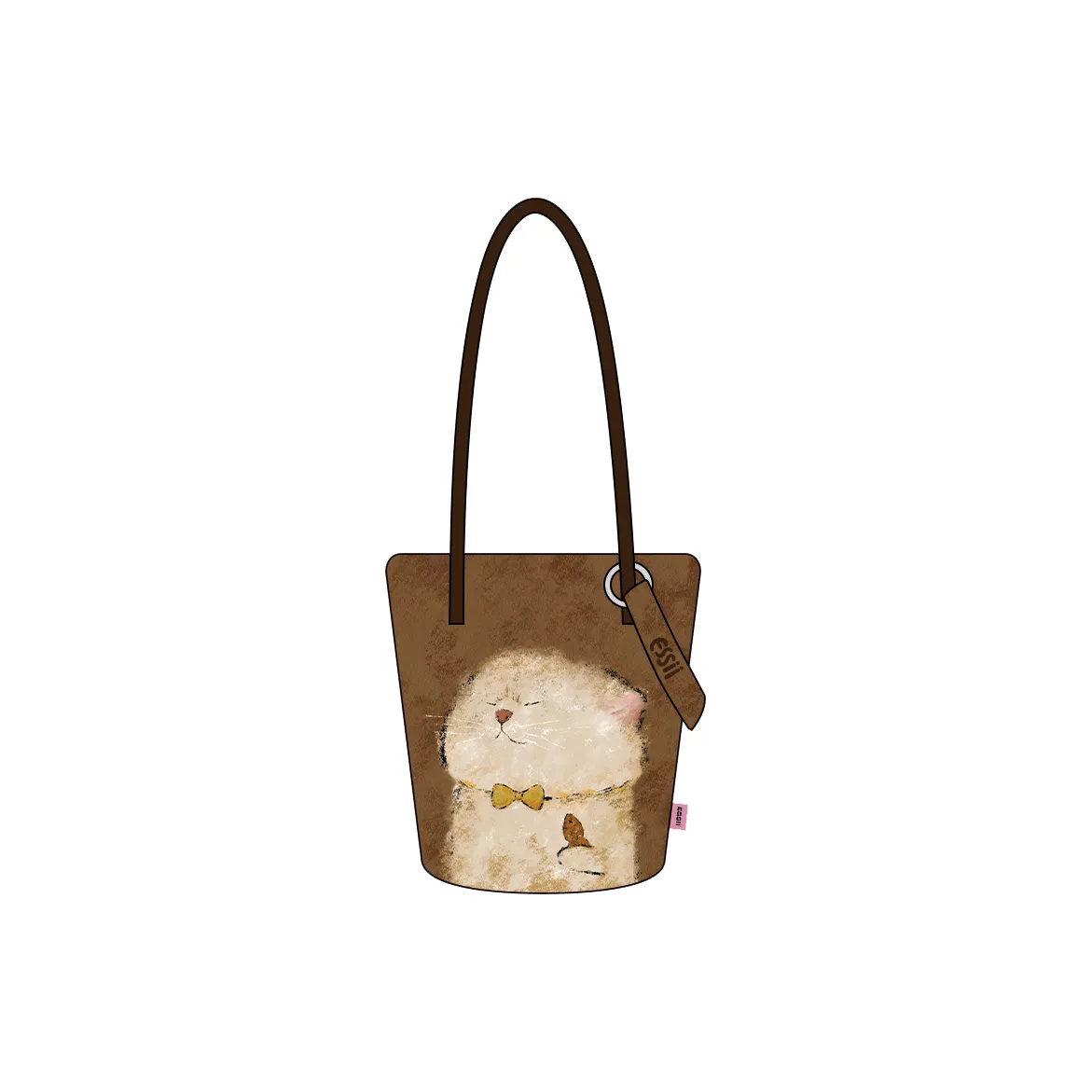 Perfect Styles Diagonal Кукуруза Короткий плюшевый плечевой сумка ведрообразная сумка стандартная женская коричневый