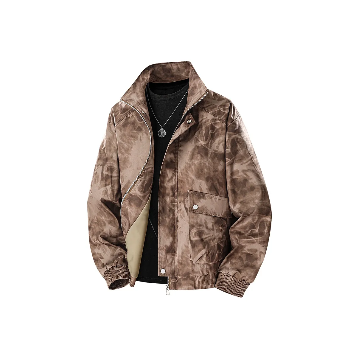 PGNC Топ Trendy Versatile Мужской Азиатский Культура Inspired Дизайн Выделяет Модный и Крутой Оригинальный Мужской