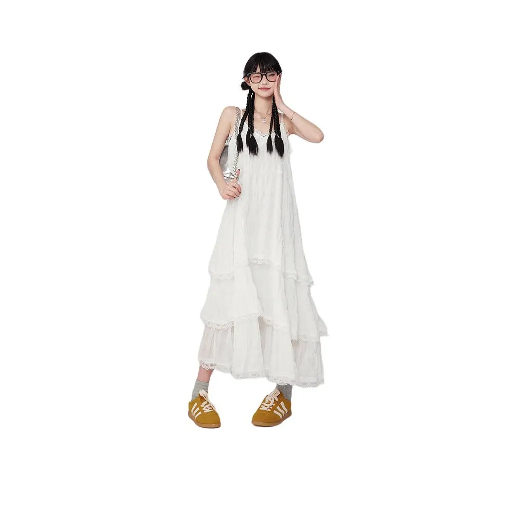 RJVO Белый Женские Повседневные Длинные Юбки