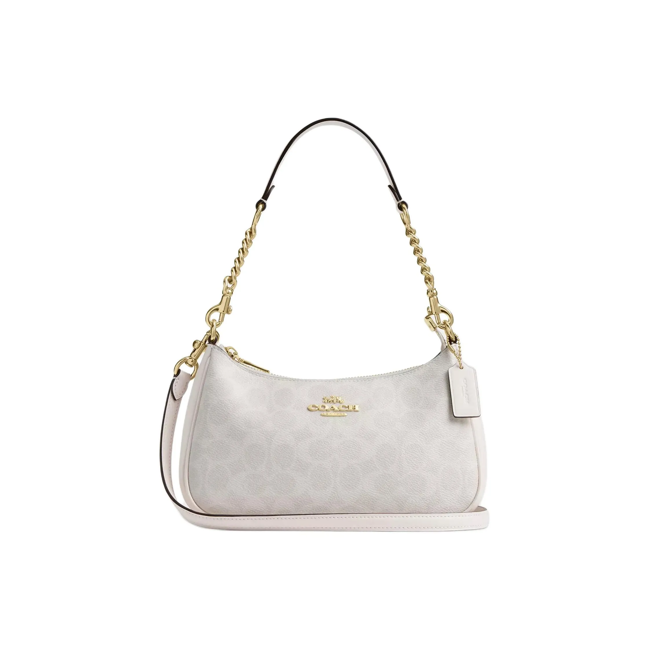 COACH Teri Искусственная кожа Сумка через плечо Сумка на плечо Средняя Женская Белый цвет