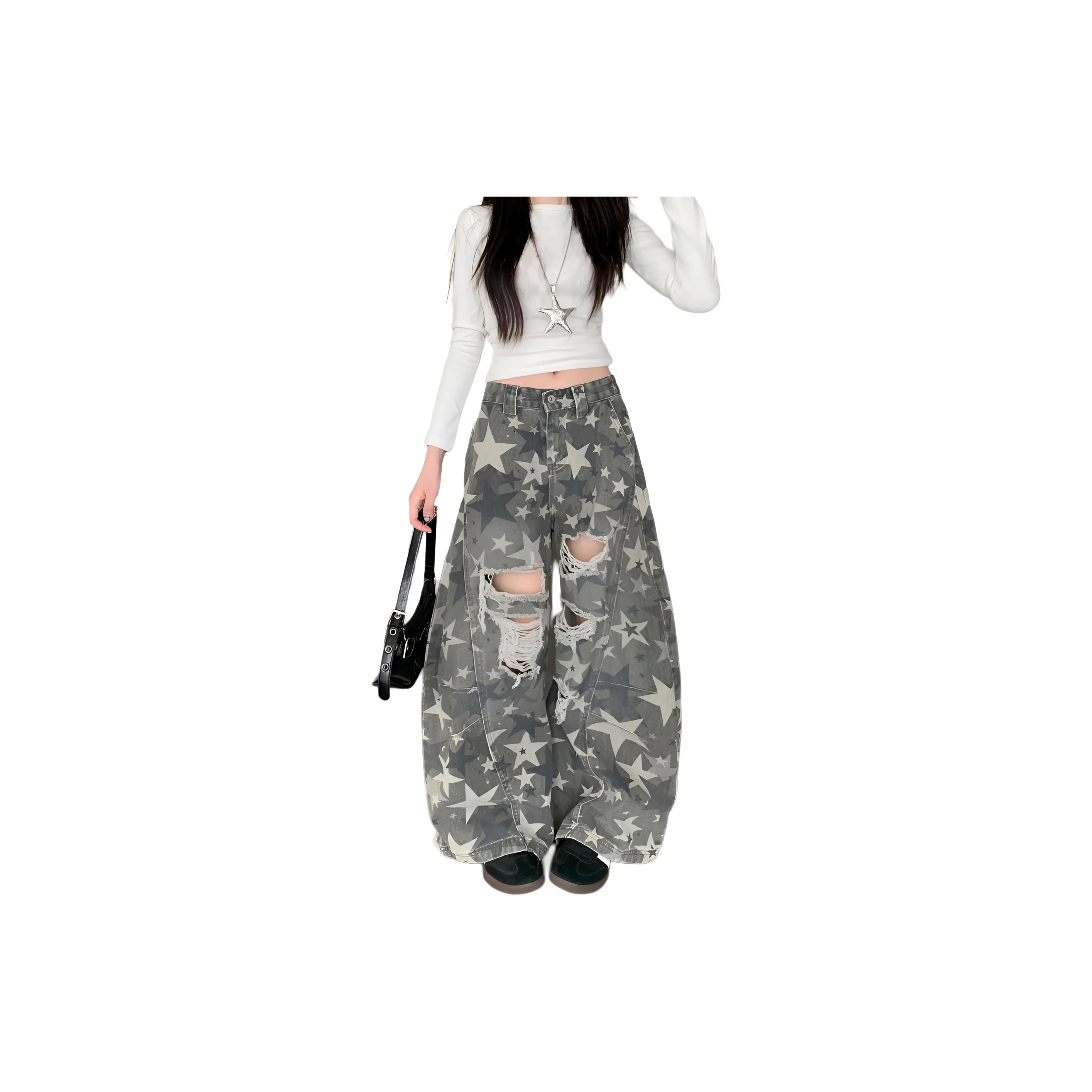 JOPPTI Камуфляж Женские Джинсы