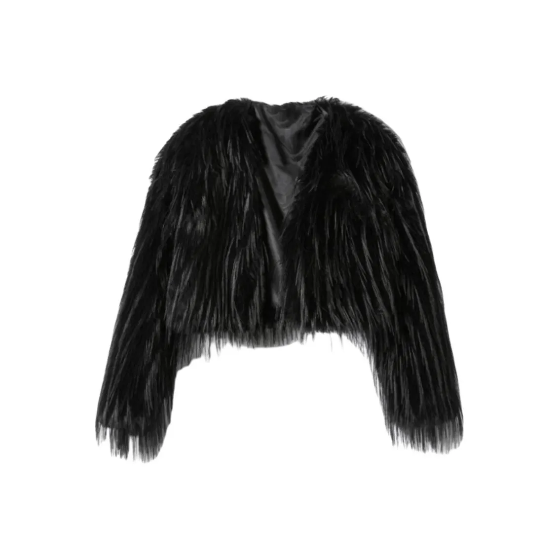 SNZX Черный Кисточка Плюшевый Мех Женские Меховые изделия