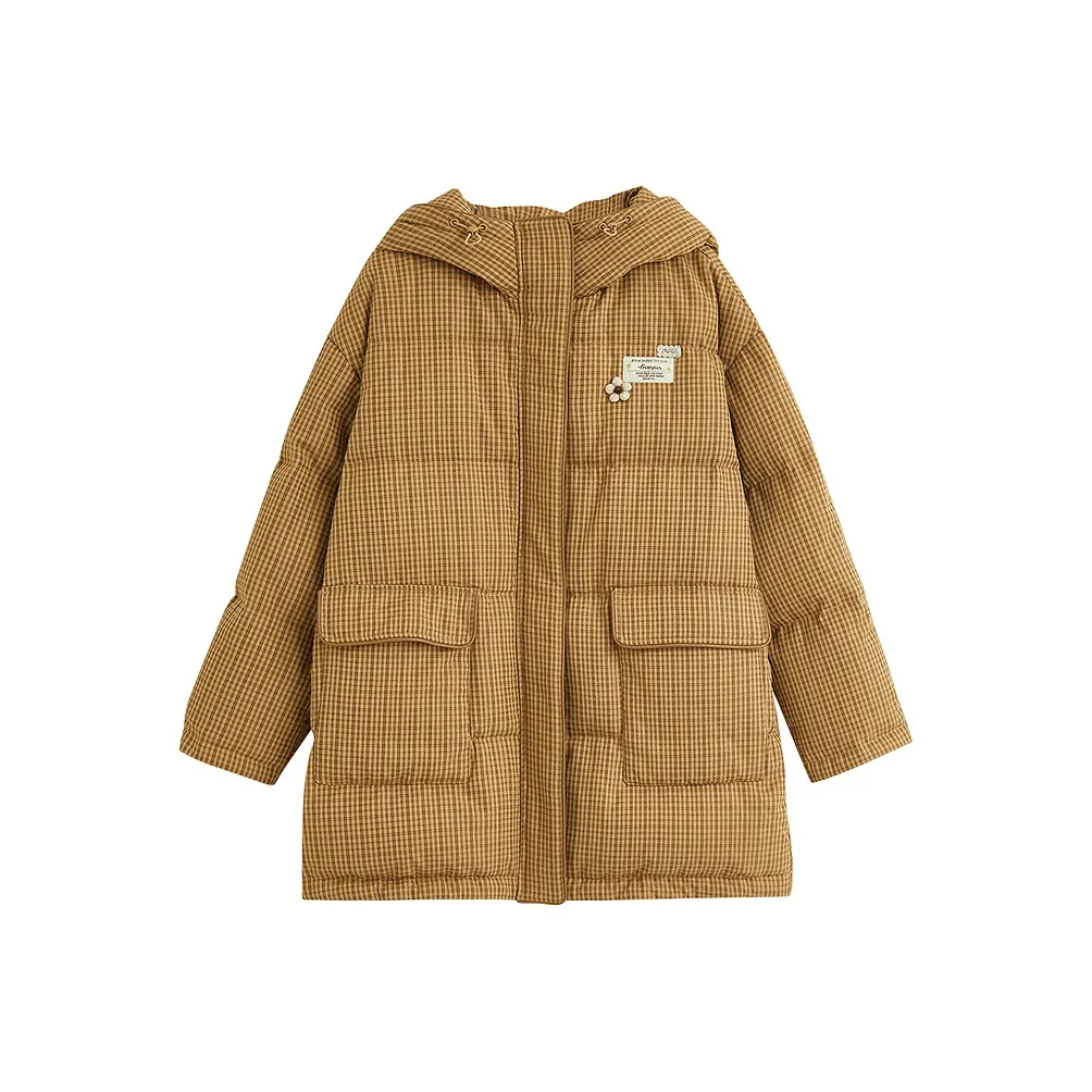 Inman Желтая клетка Женские пуховики