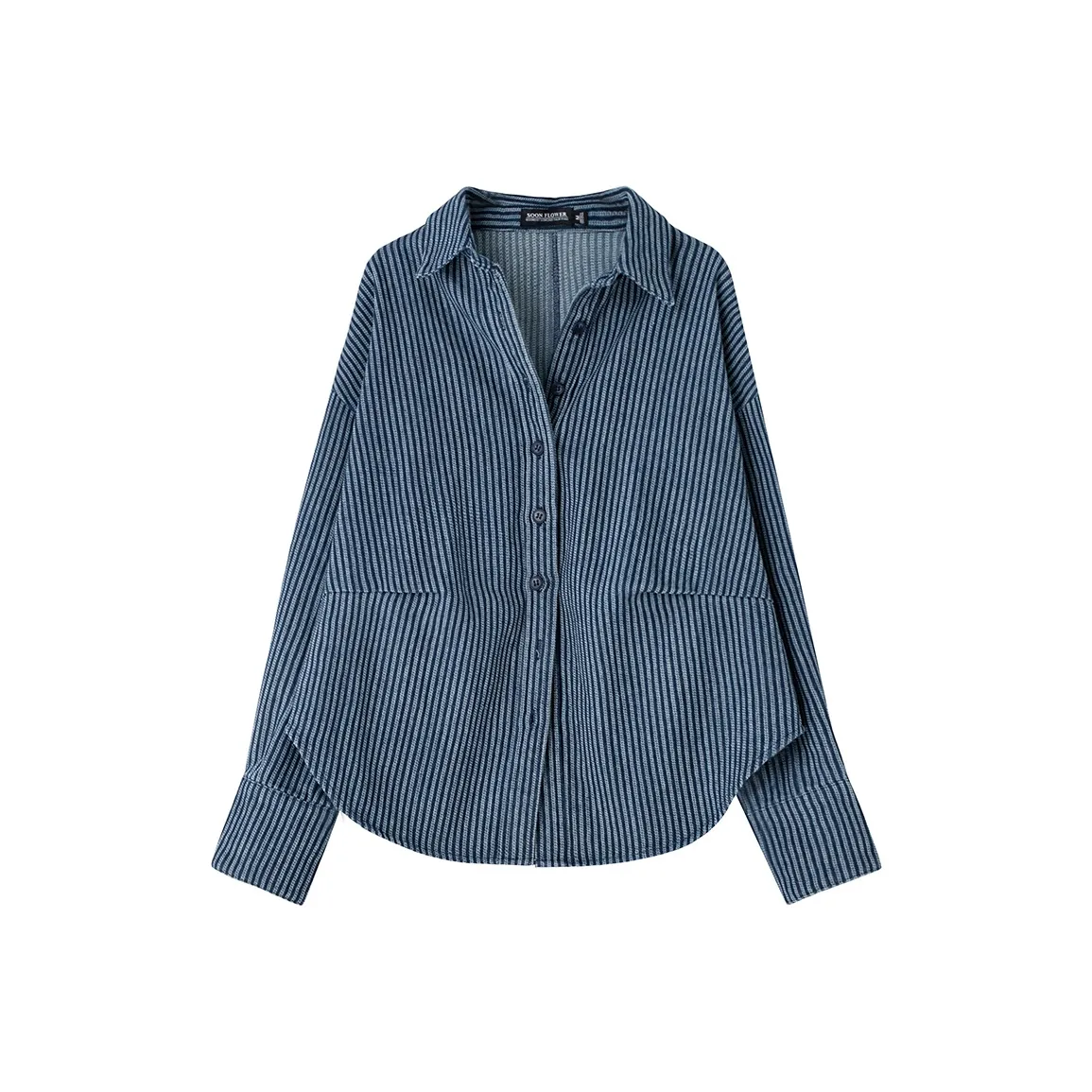 SOON FLOWER Джинсовый синий Женские Рубашки