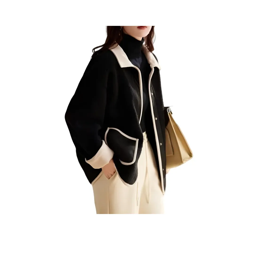 SIXUSICHOU Cropped Coat Women's