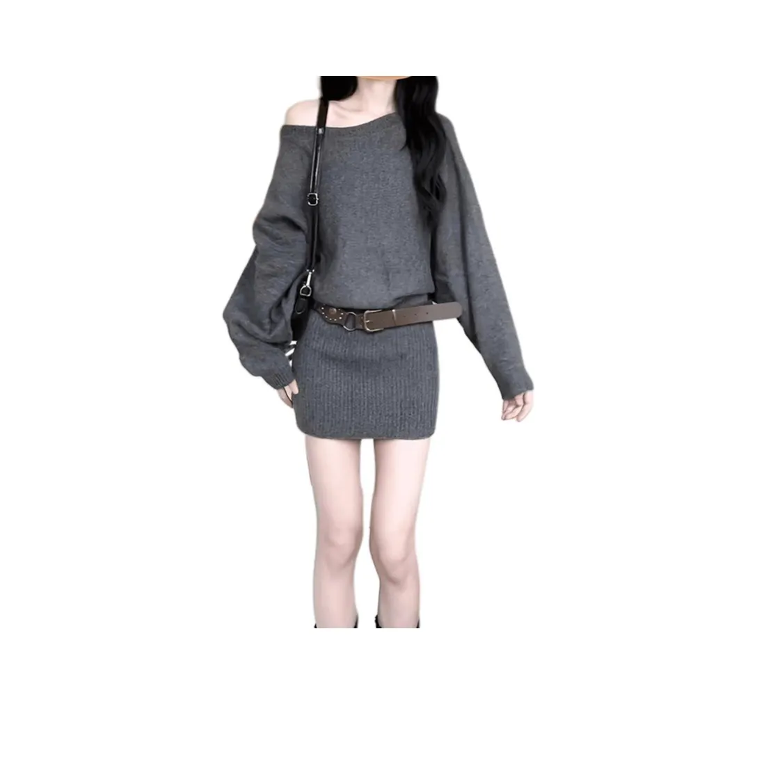 QIAOMONVHAI Длинное платье с длинными рукавами женское