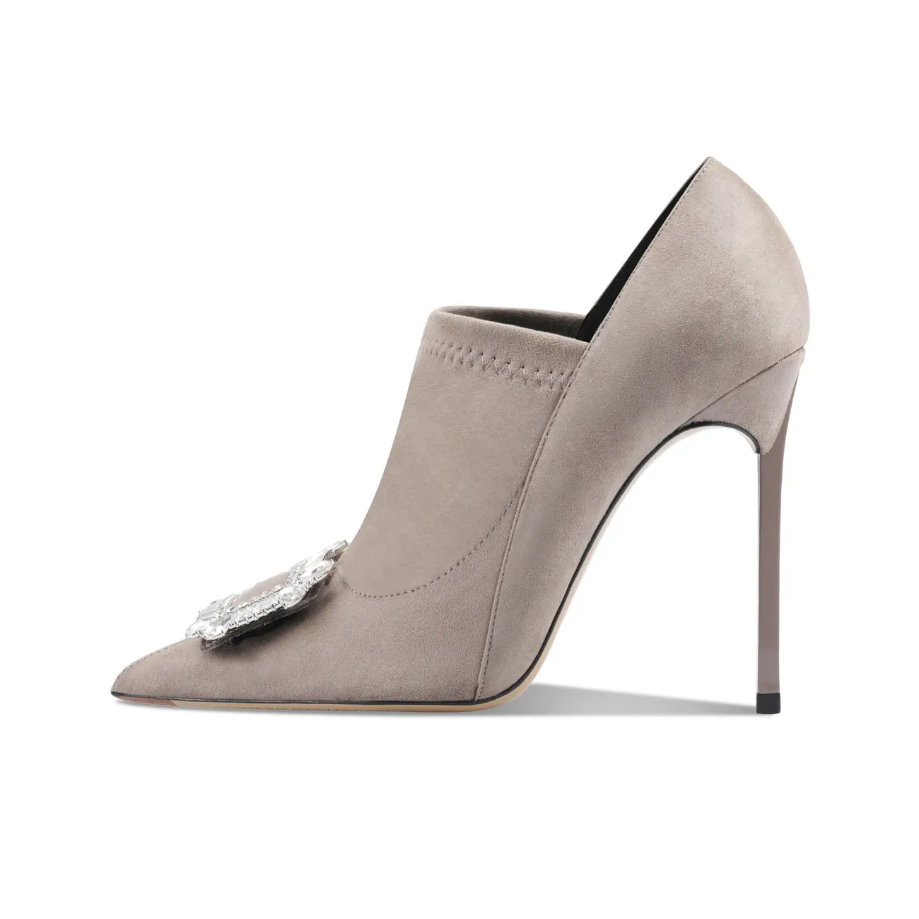 Siwei Осень и зима Заостренный носок Квадратный каблук Супер Высокий каблук Женские Утягивающие Эластичные Ботинки