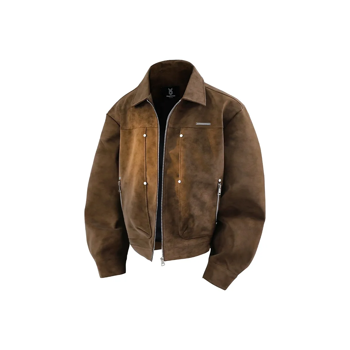 Fingercrox Кожа Куртка Пальто Унисекс