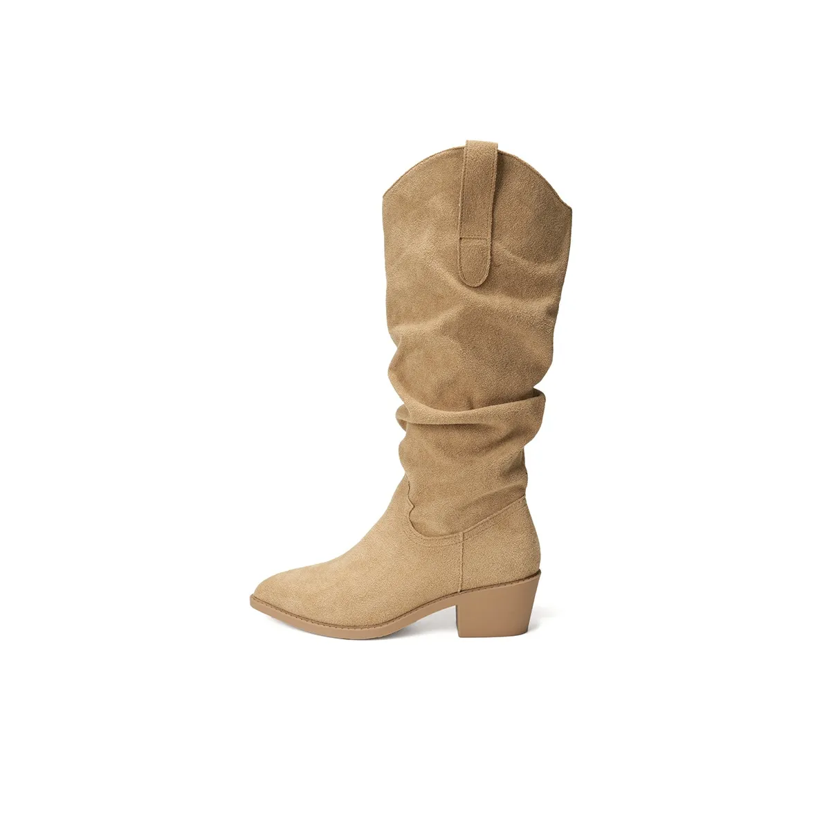 Zubumei Женские высокие сапоги на каблуке 5 см