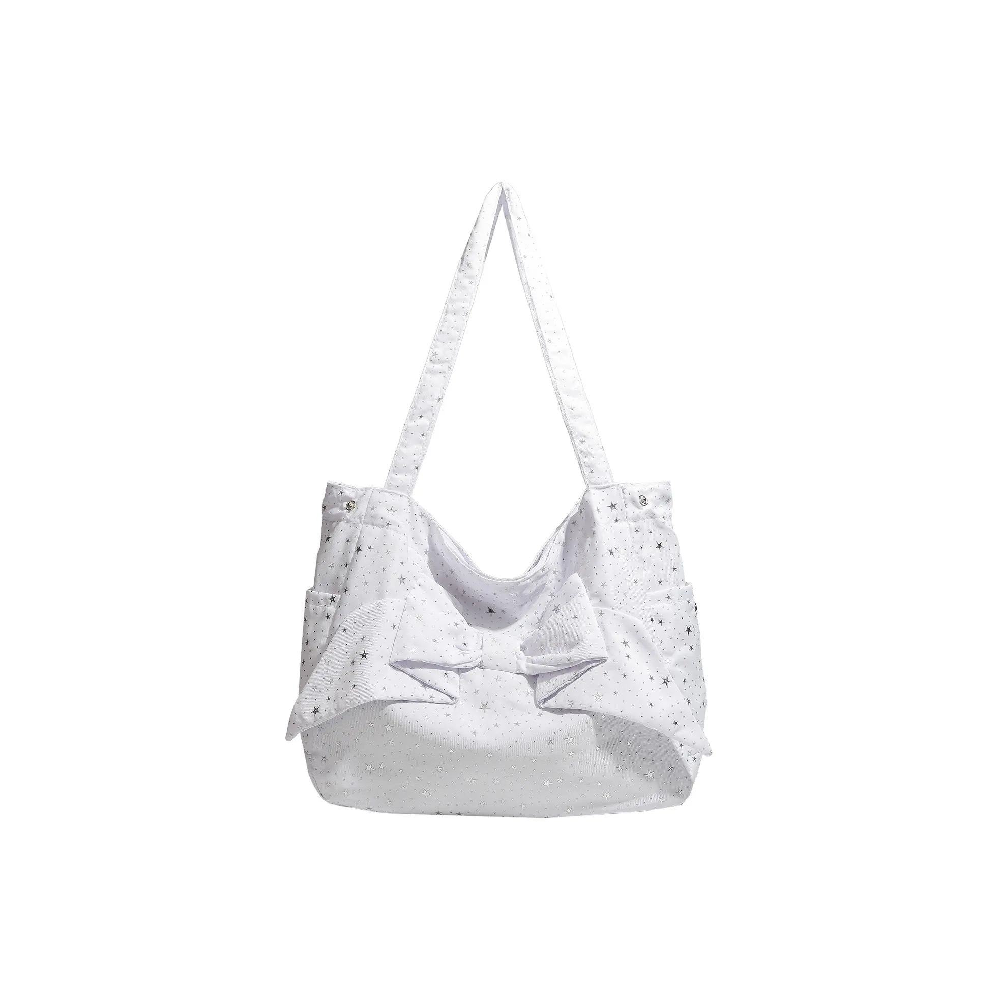 NX DOUGHNUT Холст Тоут Сумка Сумка через плечо Стандартная Женская Белая