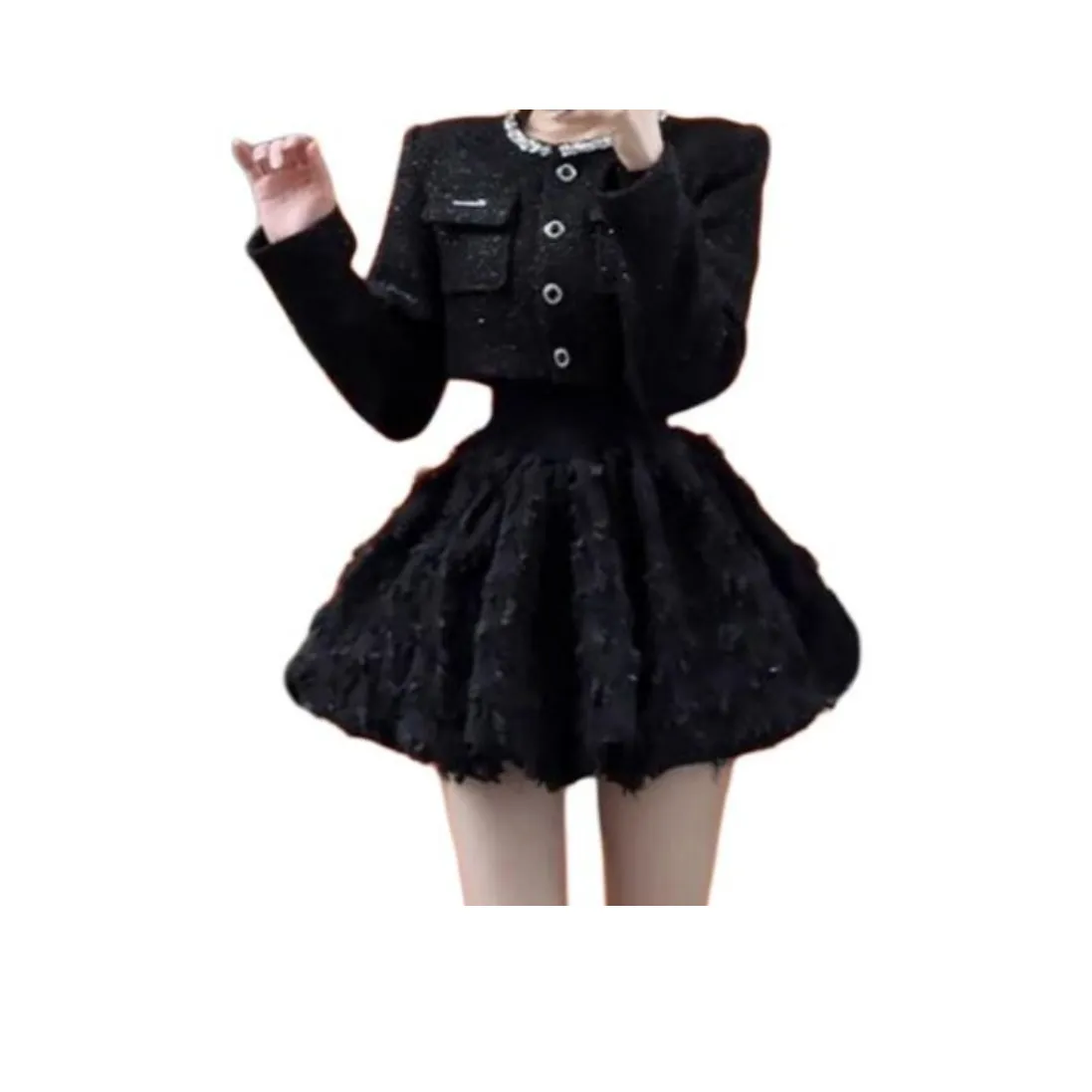 GIUHF Длинное платье с длинными рукавами женское