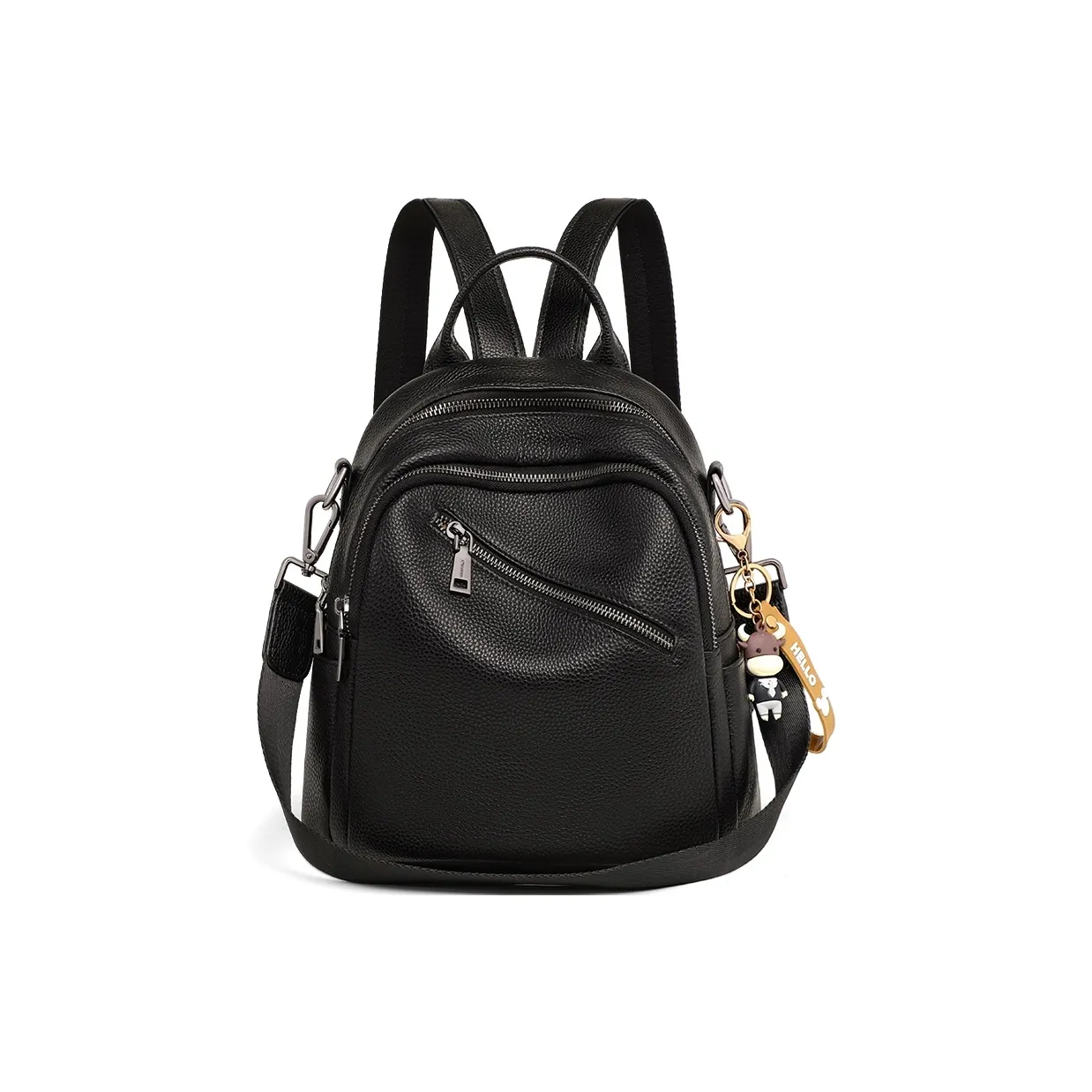 C°BANNER Рюкзак из коровьей кожи средний женский черный