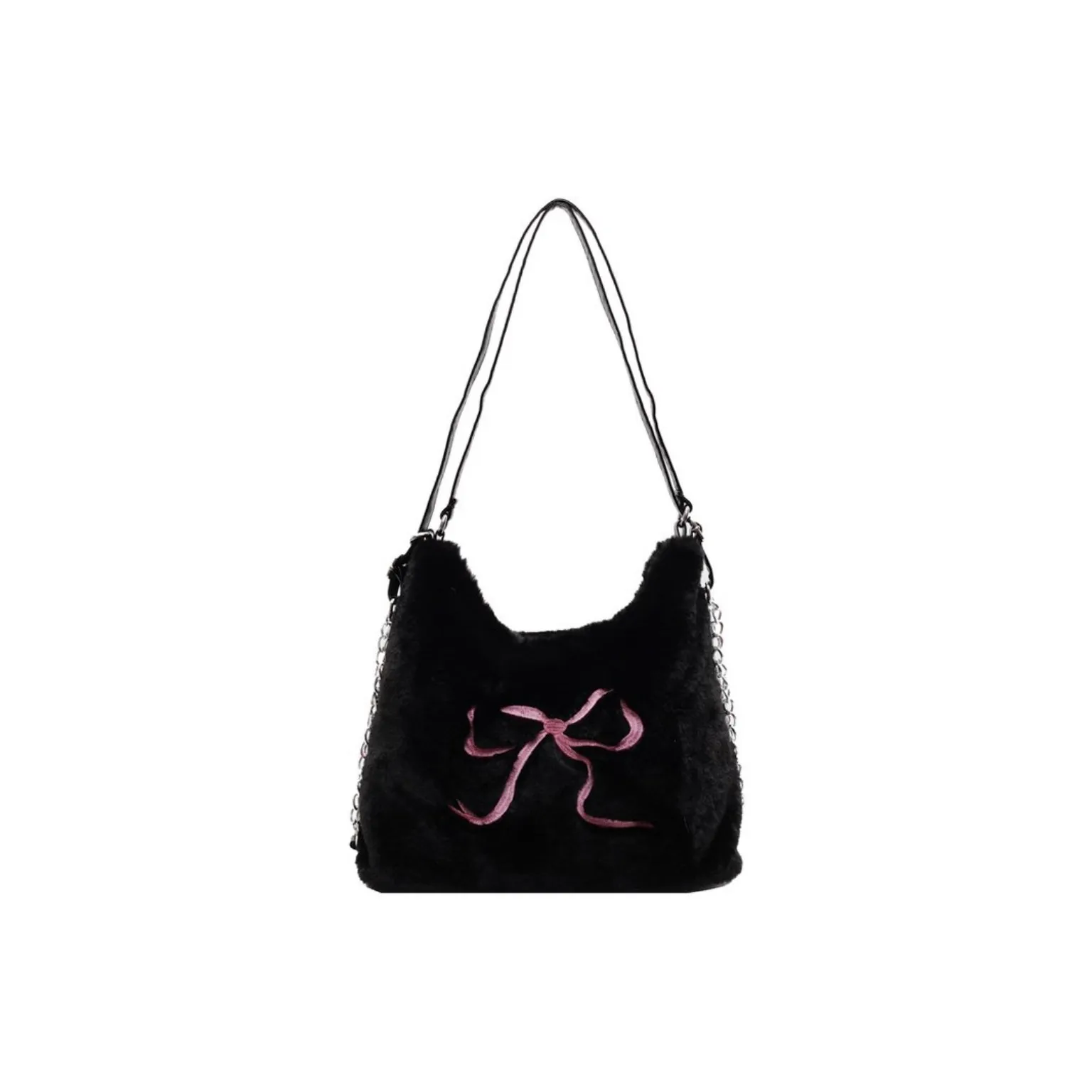 ORANGE BEAN Плюшевый Тоут Сумка Сумка для покупок Сумка на плечо Женская Многоцветная