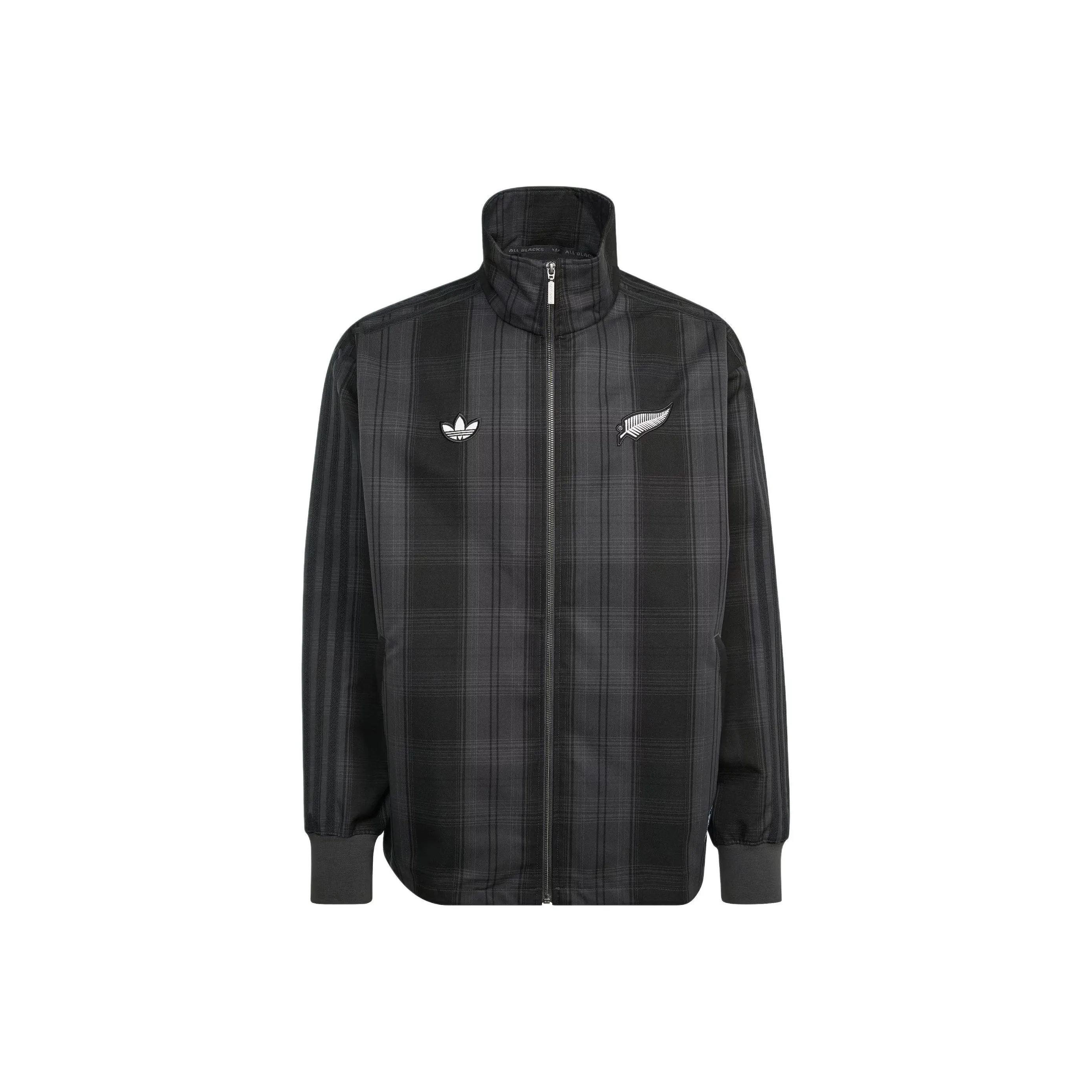 Adidas Originals Firebird ALL BLACKS Клетчатый TRACK TOP Куртка Мужская Угольный Черный