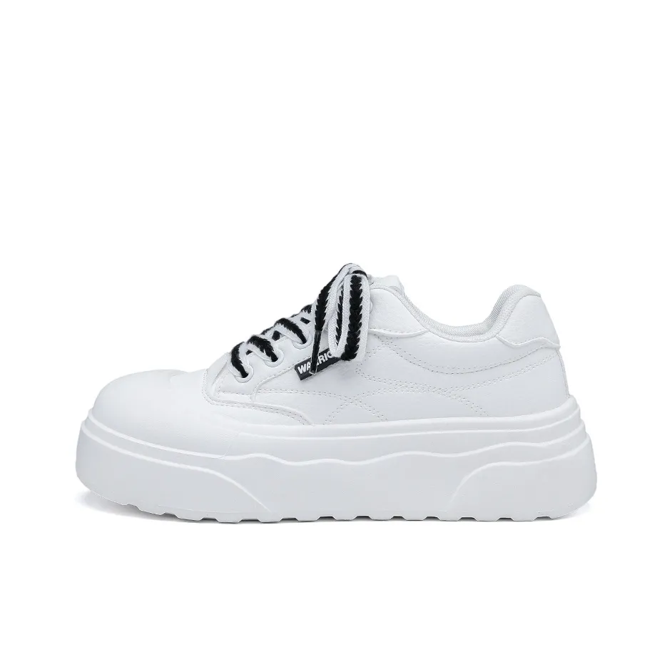 Warrior Покрытие Увеличение Высоты Устойчивость к Износу Противоскользящие Низкие Кроссовки для Скейтбординга Женские