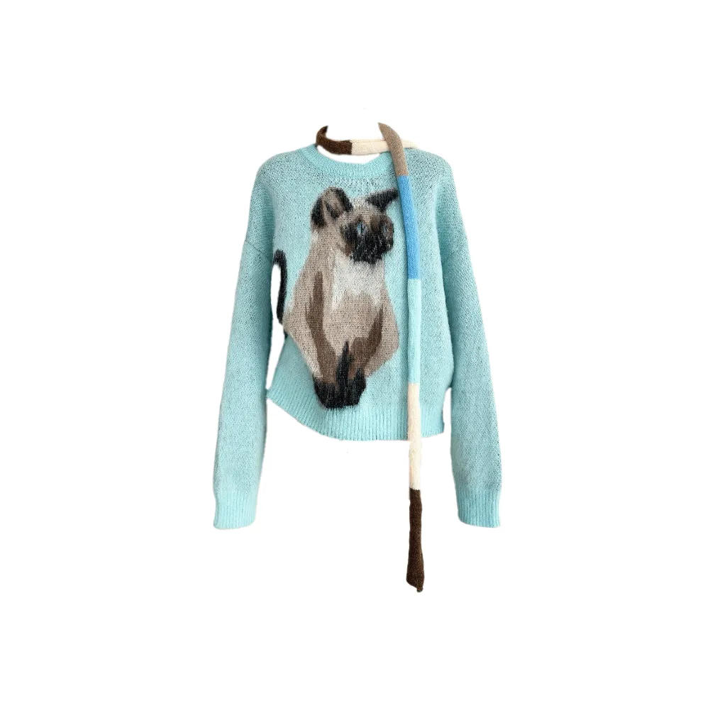 KYKW Синий Шарф Включен Женский Трикотаж