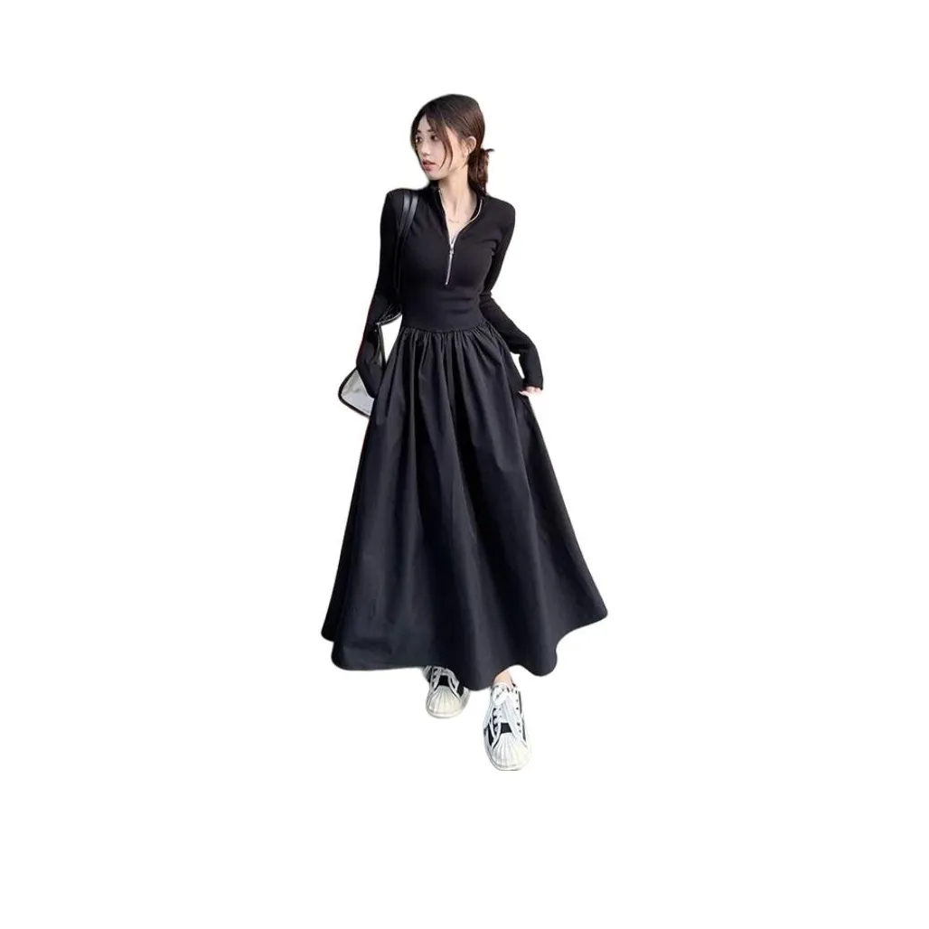 GIUHF Длинное платье с длинными рукавами женское