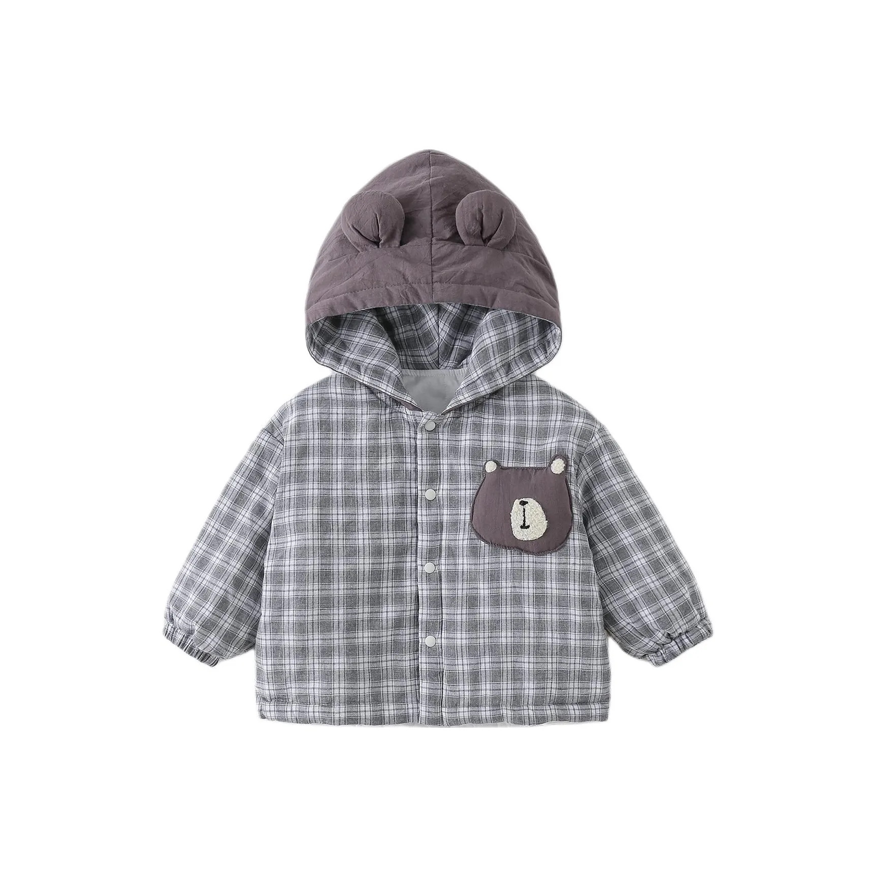 XiaoJinBu Серый Малыш Утеплённые куртки