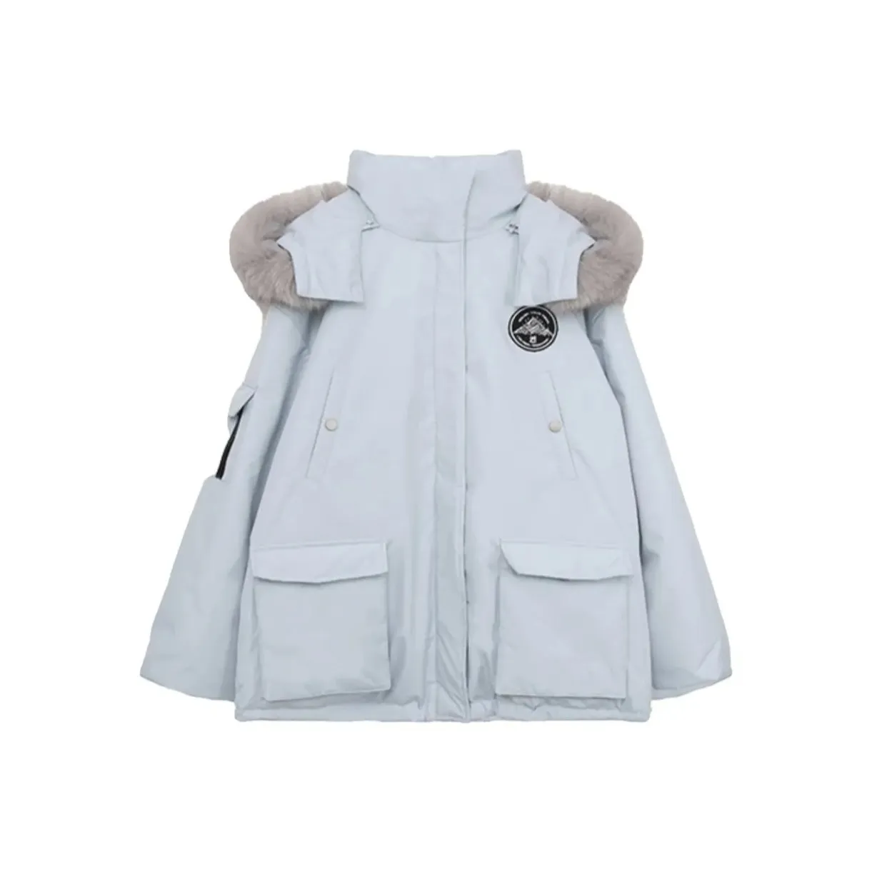 ETSE Светло-синяя парка с пуховиком женские пуховики