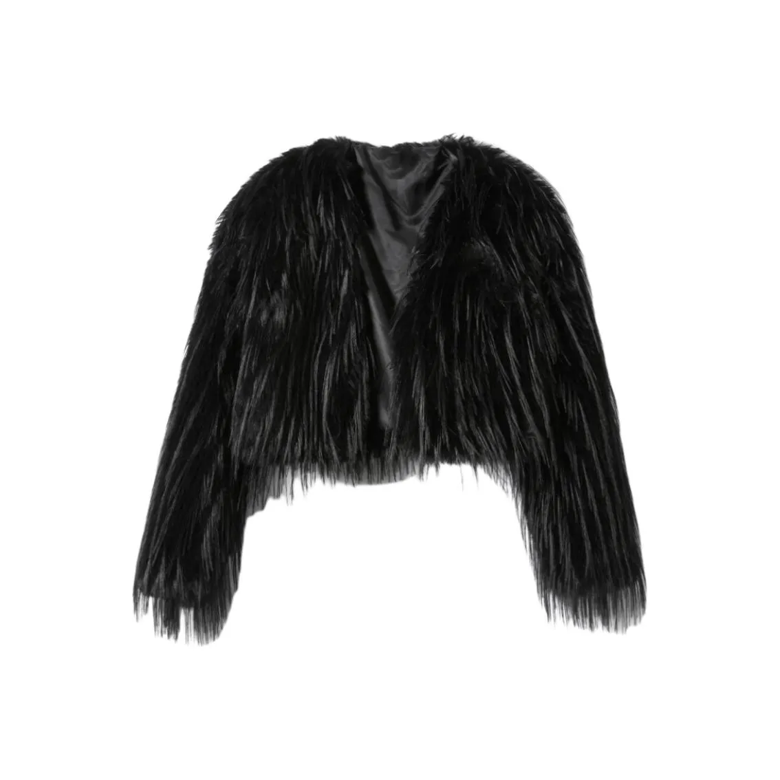 ETSE Черный Кисточка Плюшевый Мех Женские Меховые изделия