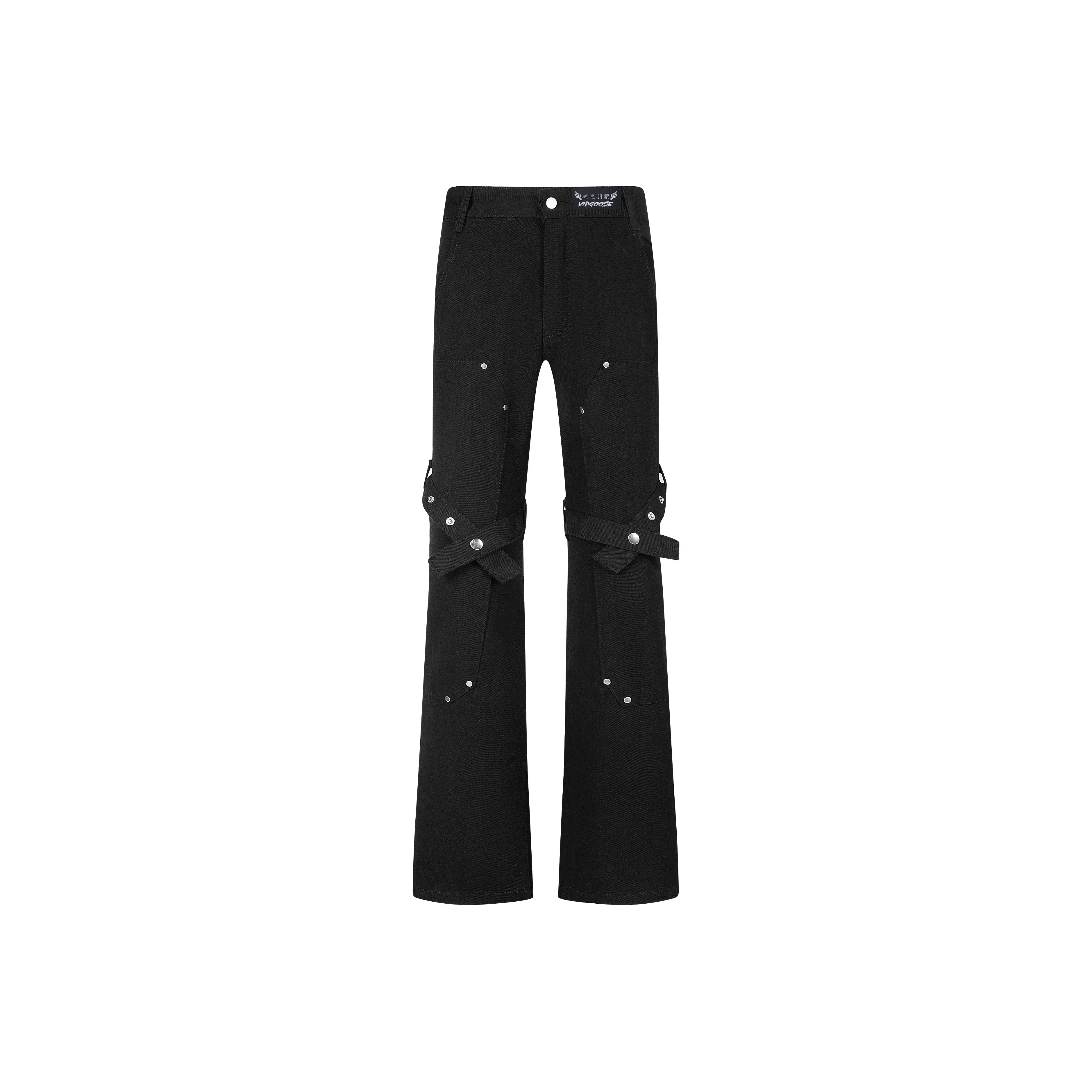 VIPGOOSE Черные Унисекс Джинсы