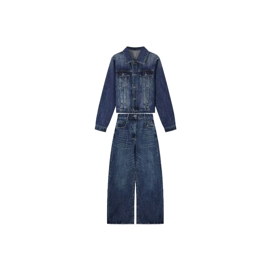 ZVJH Пальто + Брюки Женские Повседневные Костюмы