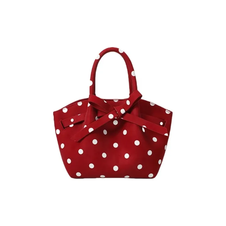 BEGOOER Сумка через плечо из микрофибры сумка обычная женская красный в горошек