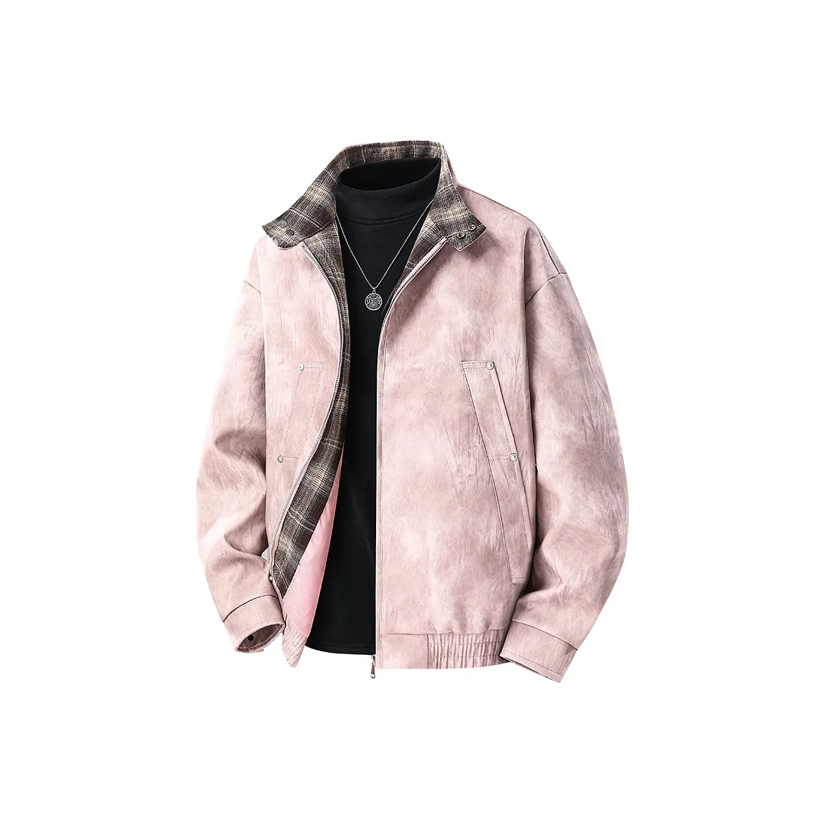 PGNC Trendy Versatile Мужская Уличная Одежда Товар Текстура Кожа Выделяет Винтаж Крутой Позиционирование Стиль Унисекс