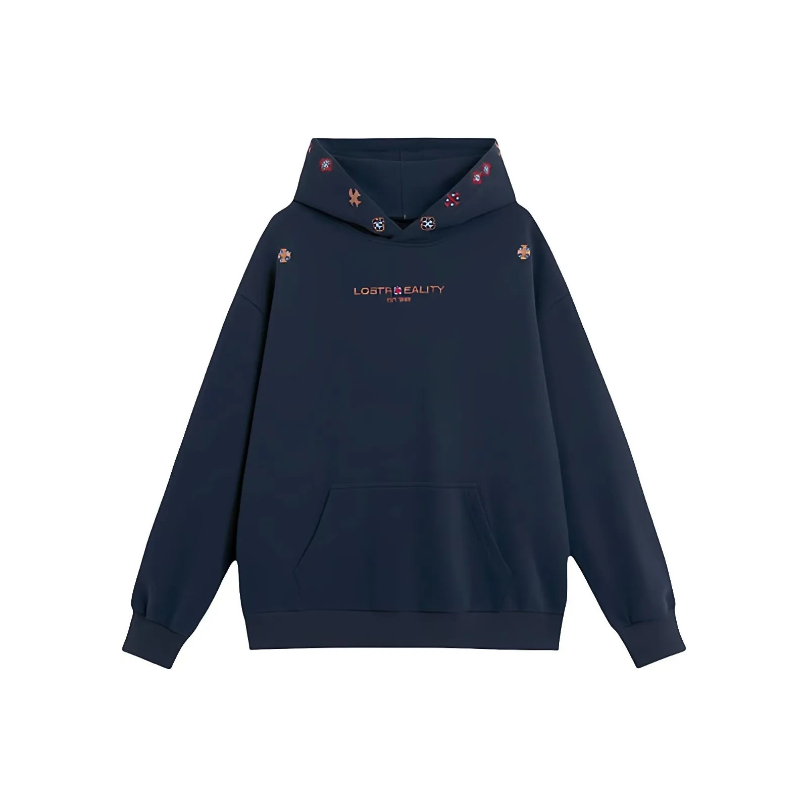 HETINGHOME Темно-синий синий унисекс свитшоты