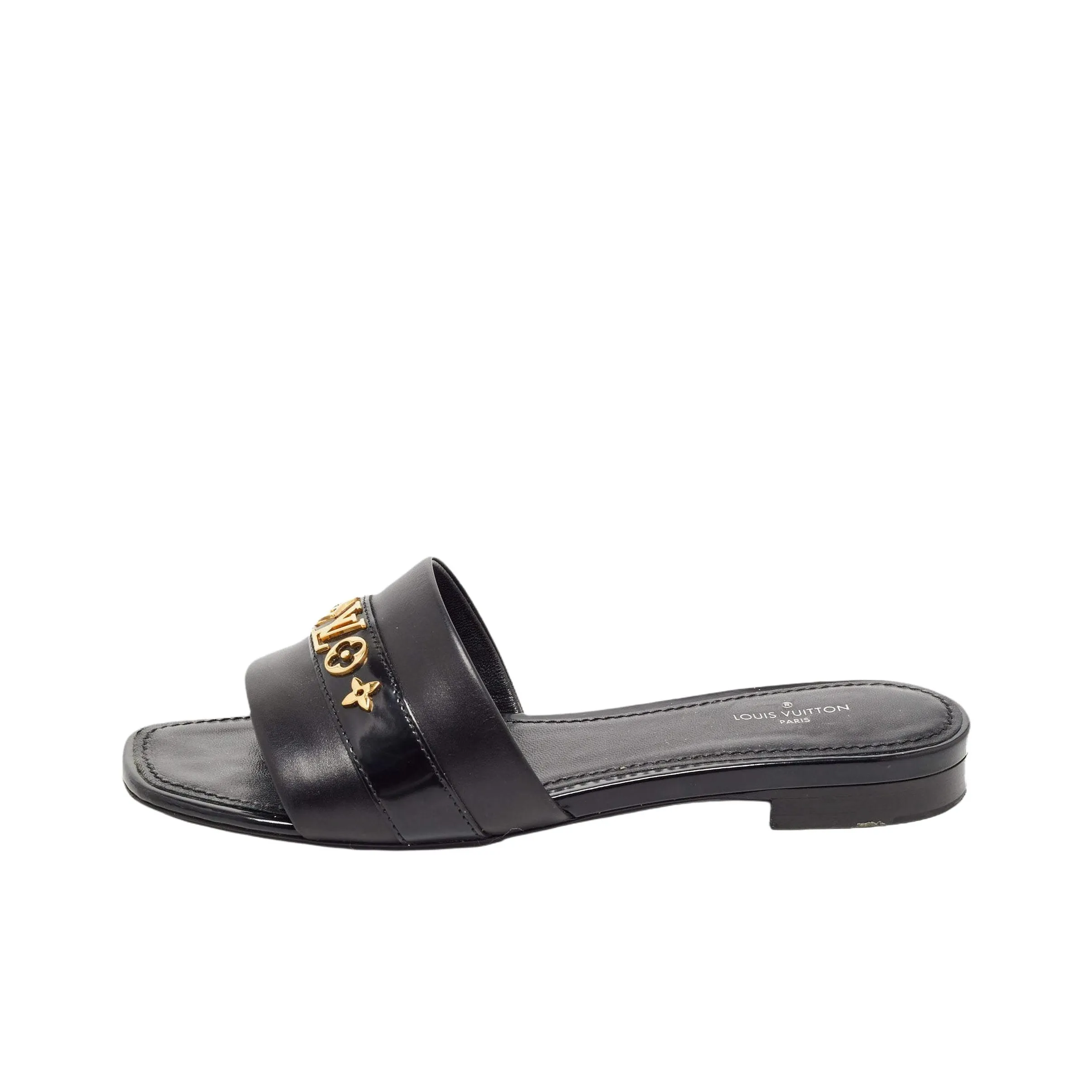 LOUIS VUITTON Revival Slide Slippers Women's Black