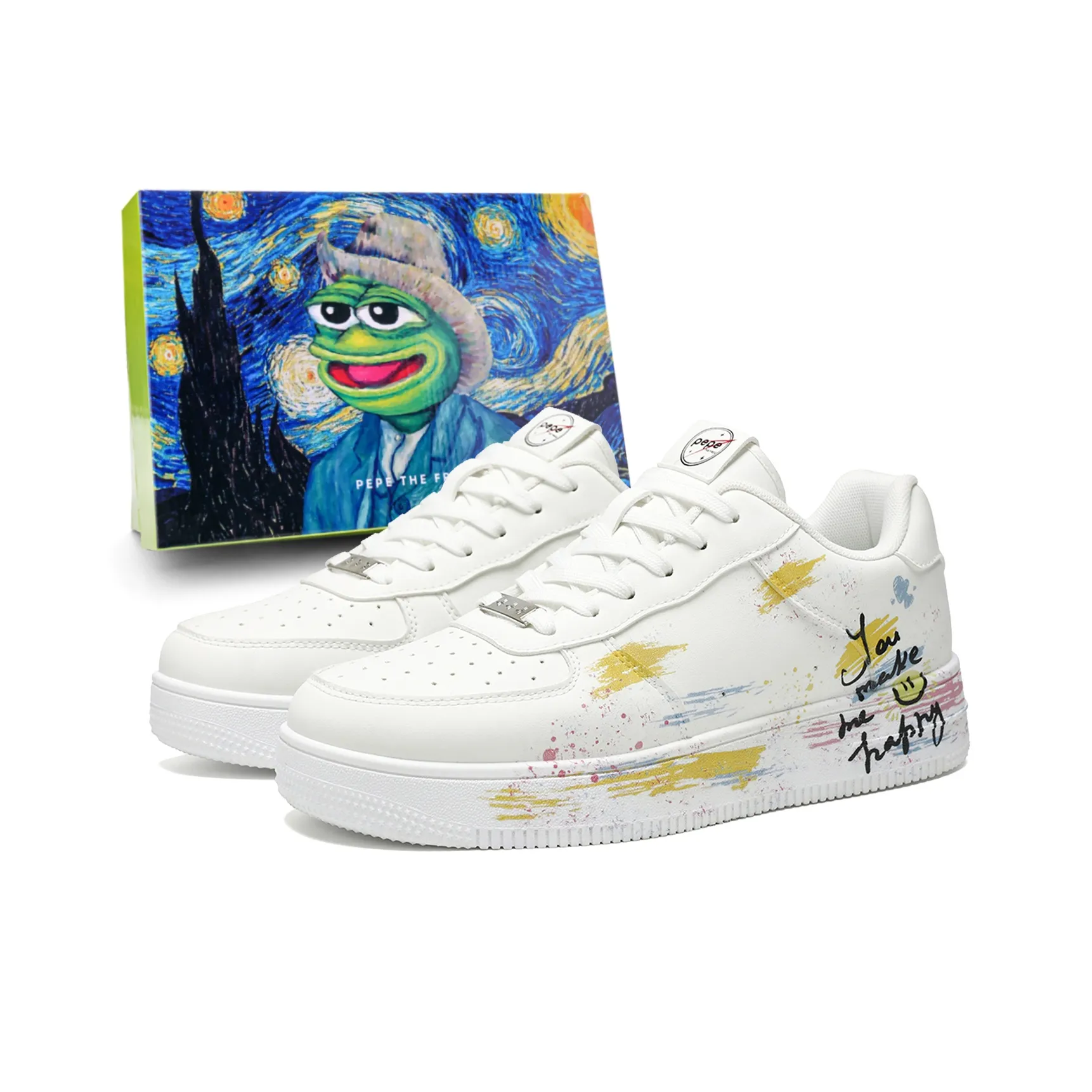 Pepe The Frog Низкие Кроссовки для Скейтбординга Мужские