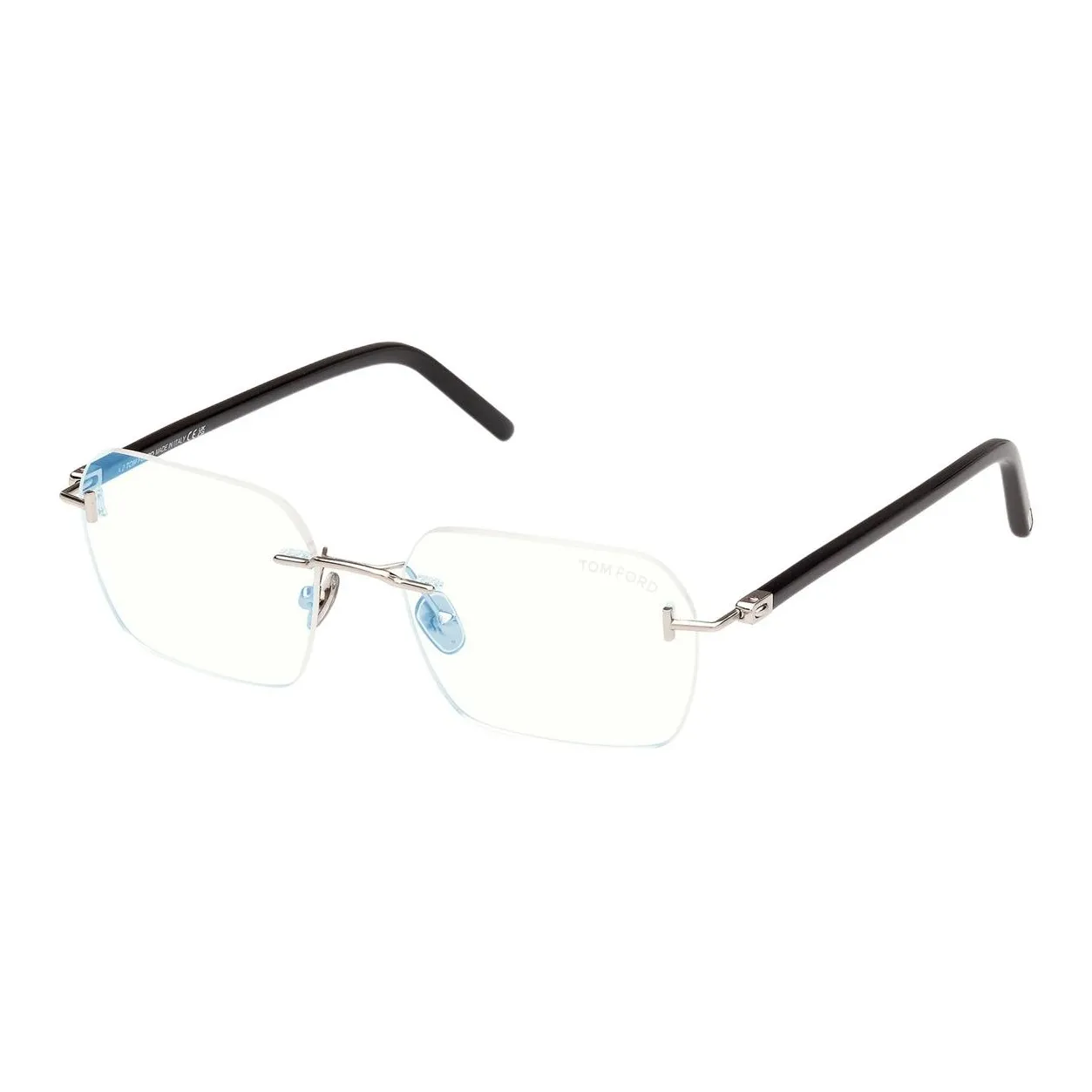 TF Металл Прямоугольные Оправы для Очков Унисекс Серебряный