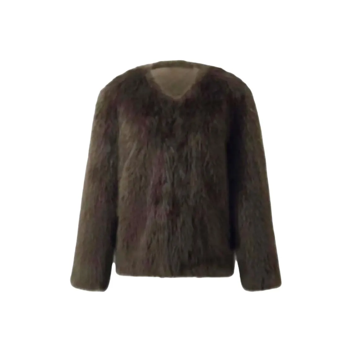 PZGE Mocha Экологичный Eco Friendly Мех Женские Меховые изделия