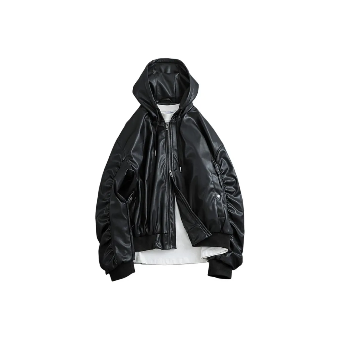 SLLAVIF Черные Мужские Кожаные Куртки