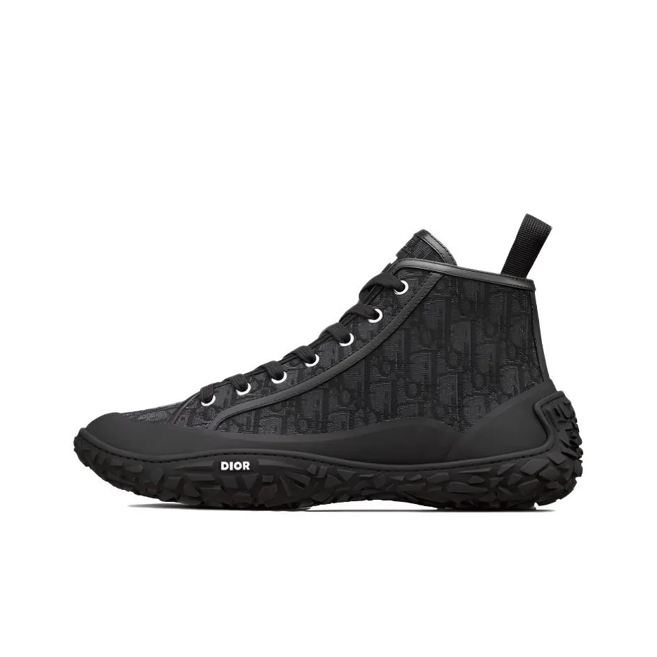 DIOR B28 Casual Shoes Men High Top Black