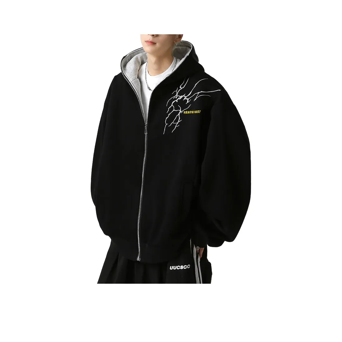 HANDAIWEI Черный Унисекс Свитшоты