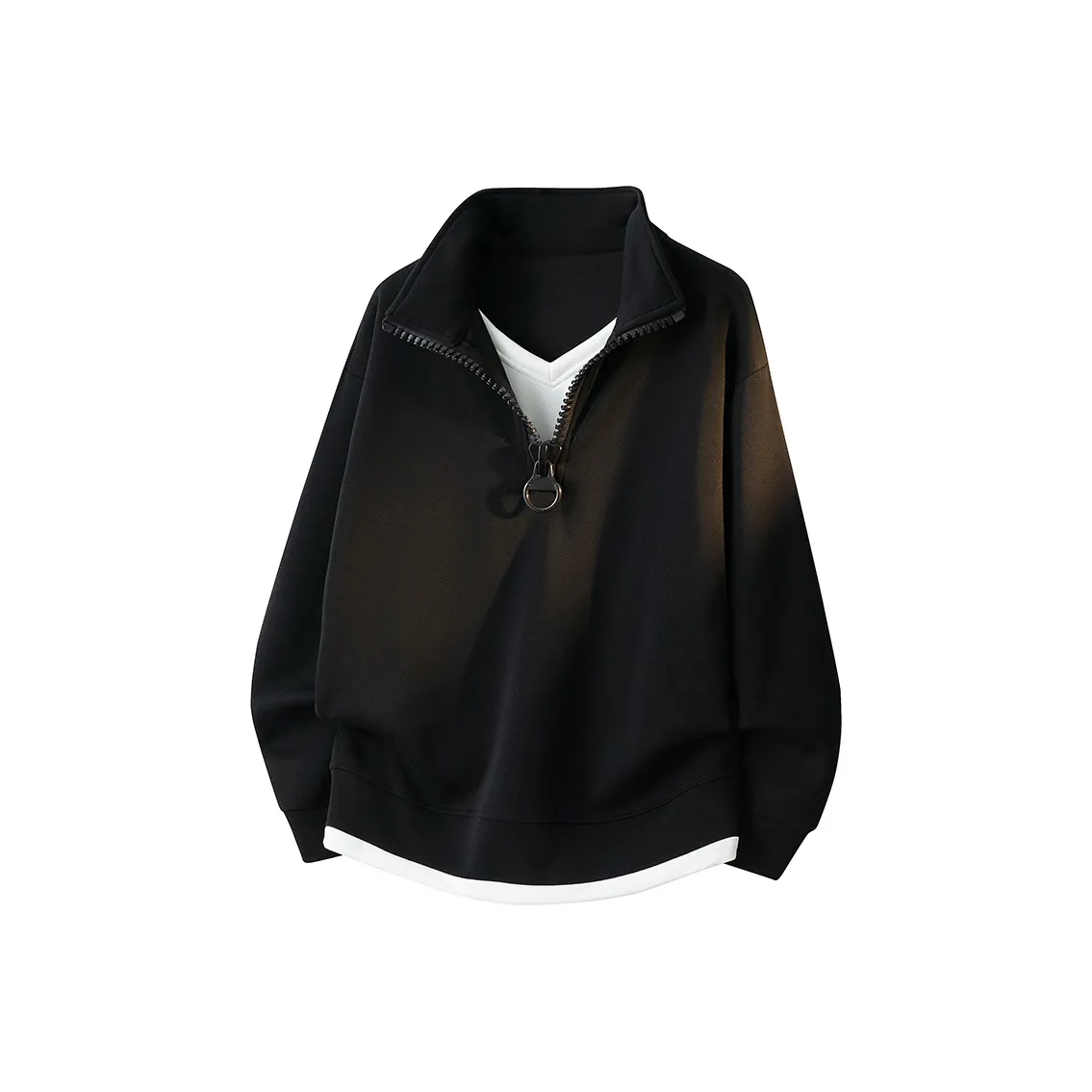 CariteSport Mock Двухкомпонентный худи с полуворотником мужская модель