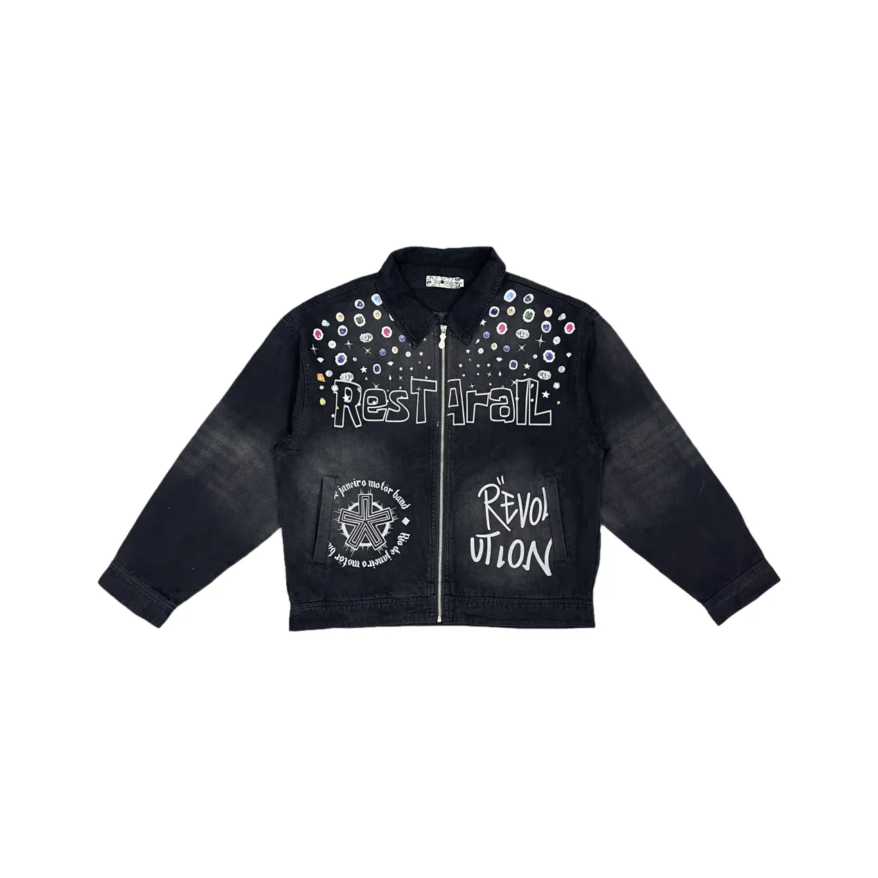 PGKZ Черный Унисекс Джинсовые куртки