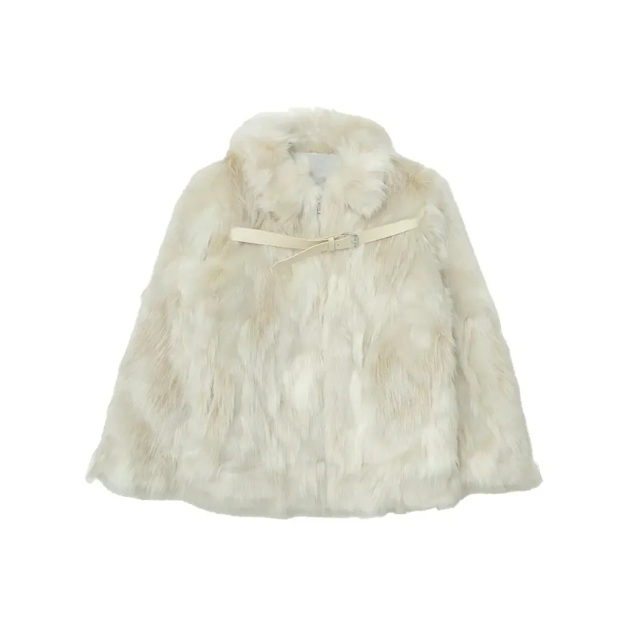 ETSE Абрикос Имитация Лисичьего Меха Женская Меховая Одежда