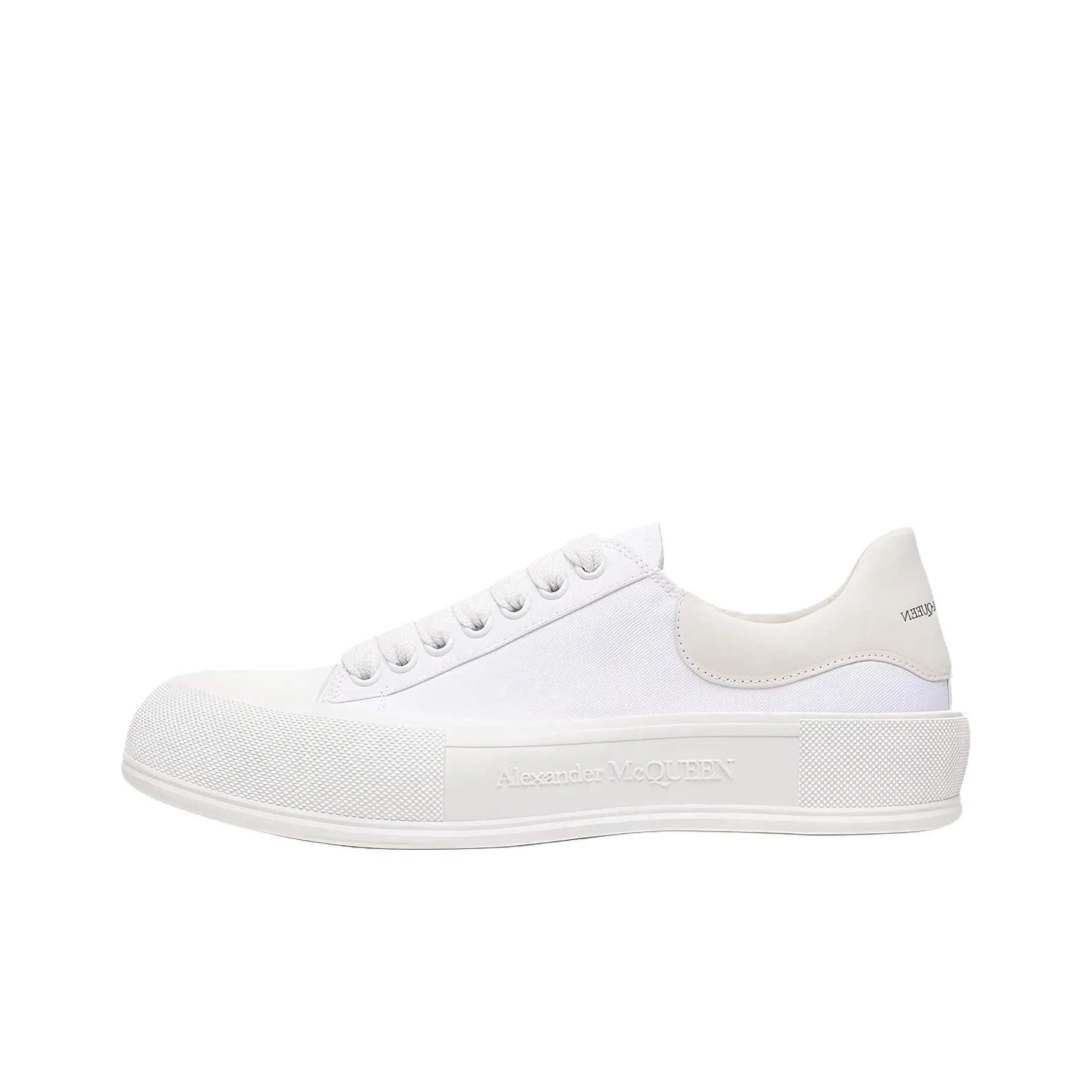 Alexander McQueen Deck Skateboard Shoes Women's Low Top White