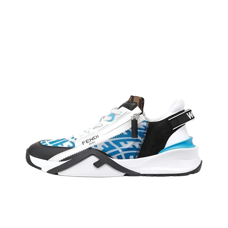 FENDI Flow Casual Shoes Men Low Top Blue/Black